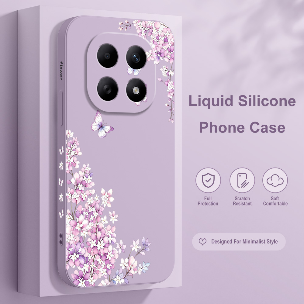 Phone Cases Xiaomi 15 - Violette Blumen-Handyhülle für Xiaomi Redmi Note