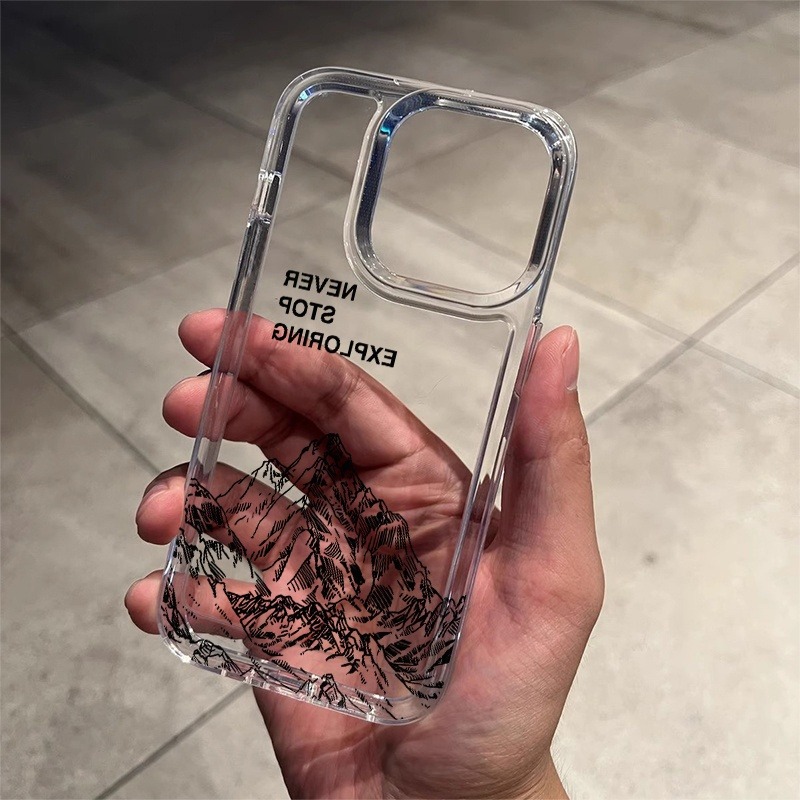 Phone Cases Iphone 13 - Never Exploring Mountain Line Art Handyhülle