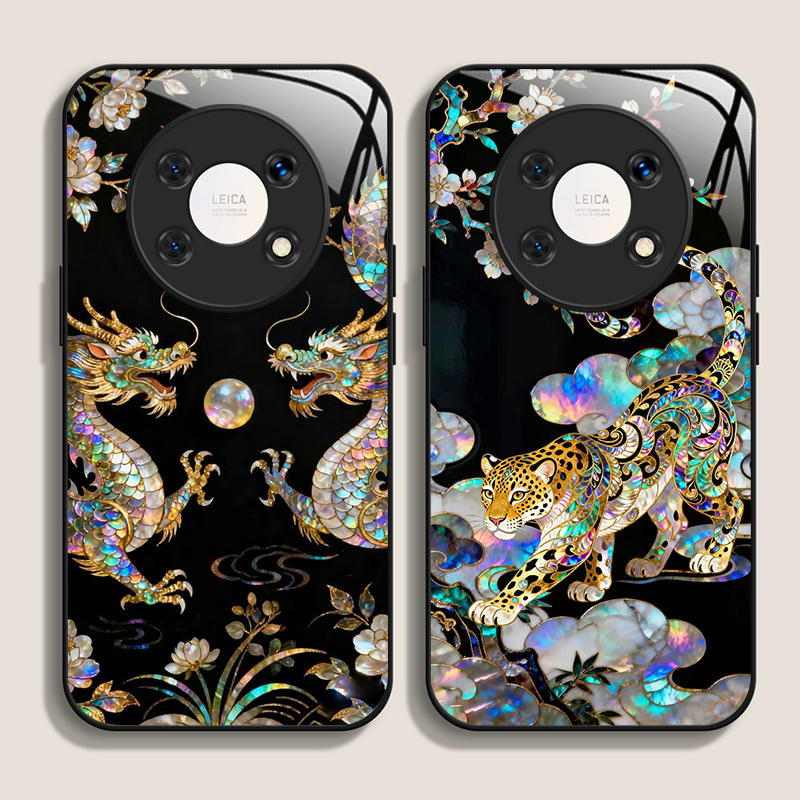 Phone Cases Xiaomi 15 - Stilvolle Drachen-Leoparden-Marmor-Textur Gehärtetes Glas Handyhülle für