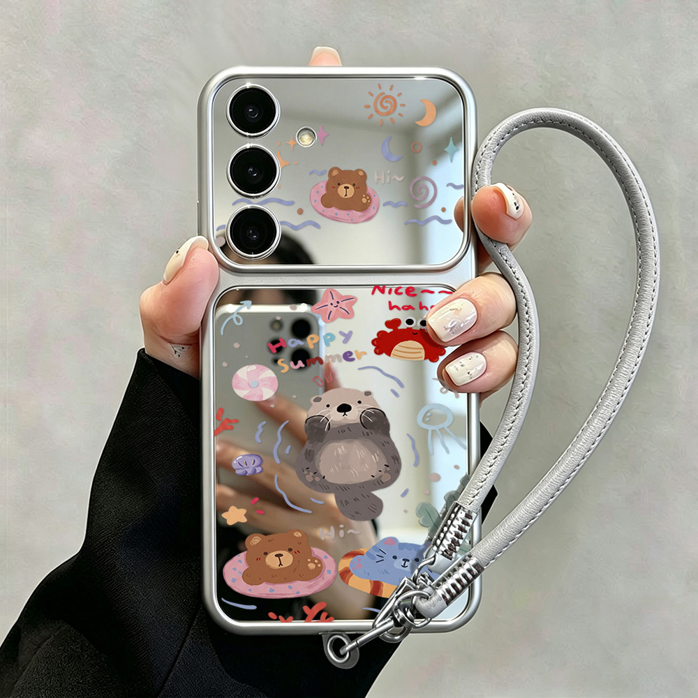 Cartoon-Bär-Spiegelhülle mit T – Phone Cases Galaxy A16 5G Bewertung und Preis