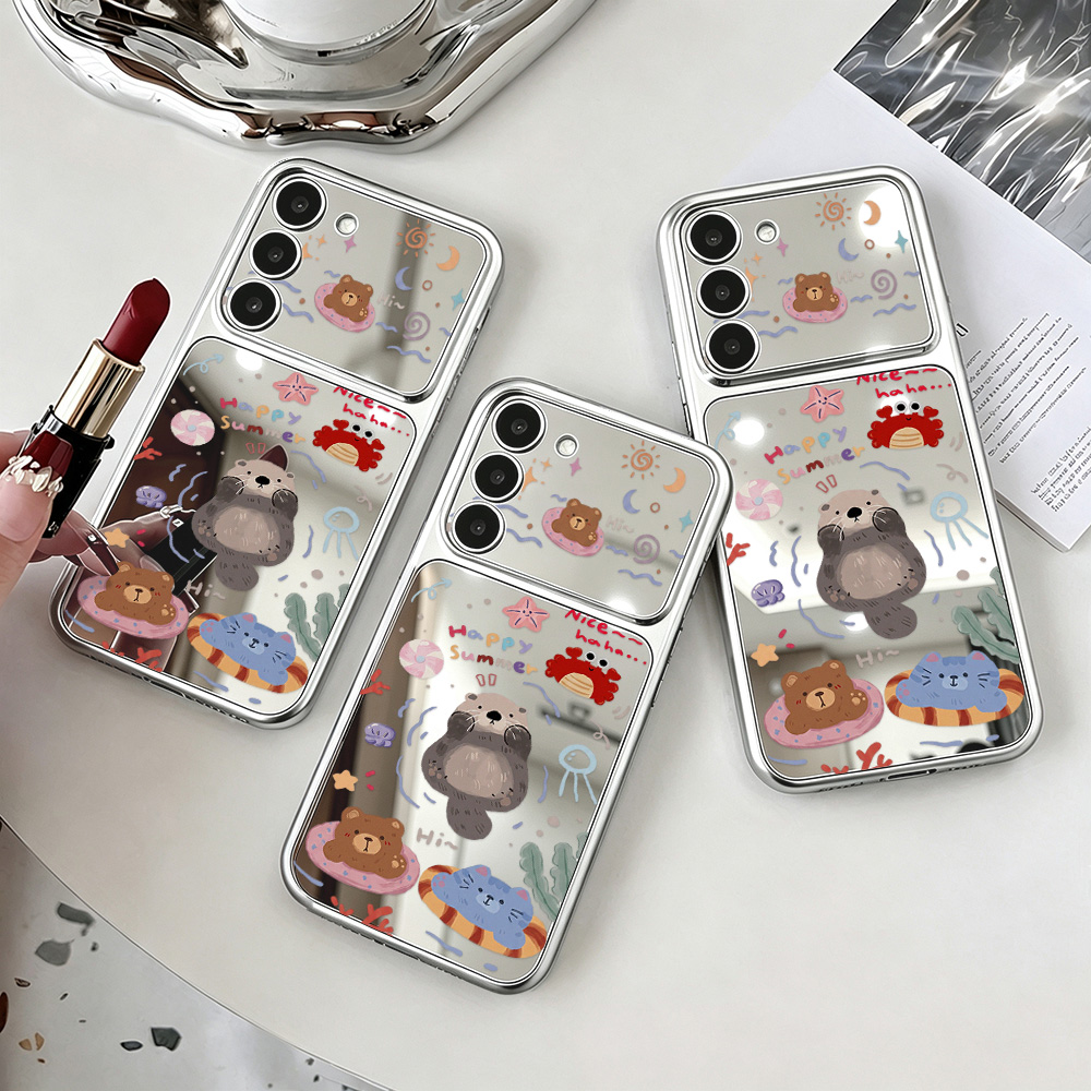 Cartoon-Bär-Spiegelhülle mit T – Phone Cases Galaxy A16 5G Bewertung und Preis