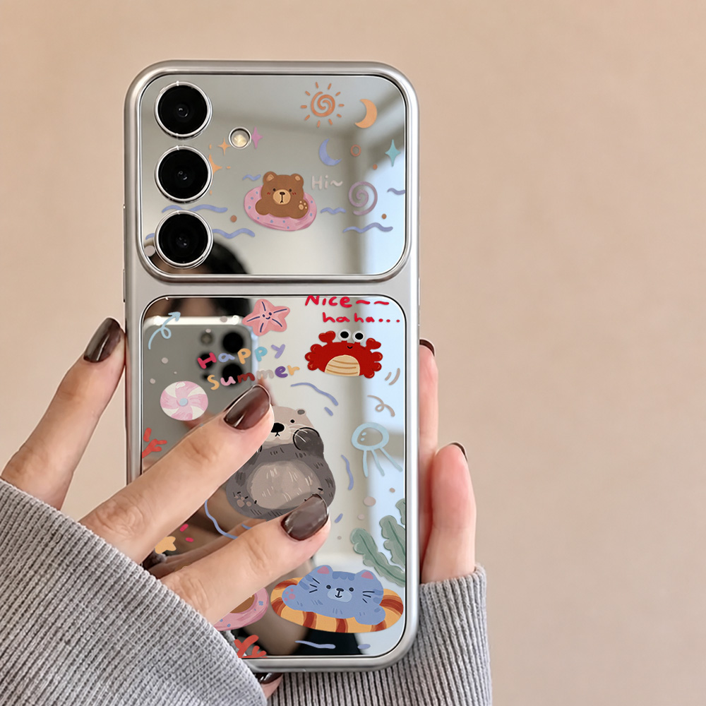 Cartoon-Bär-Spiegelhülle mit T – Phone Cases Galaxy A16 5G Bewertung und Preis