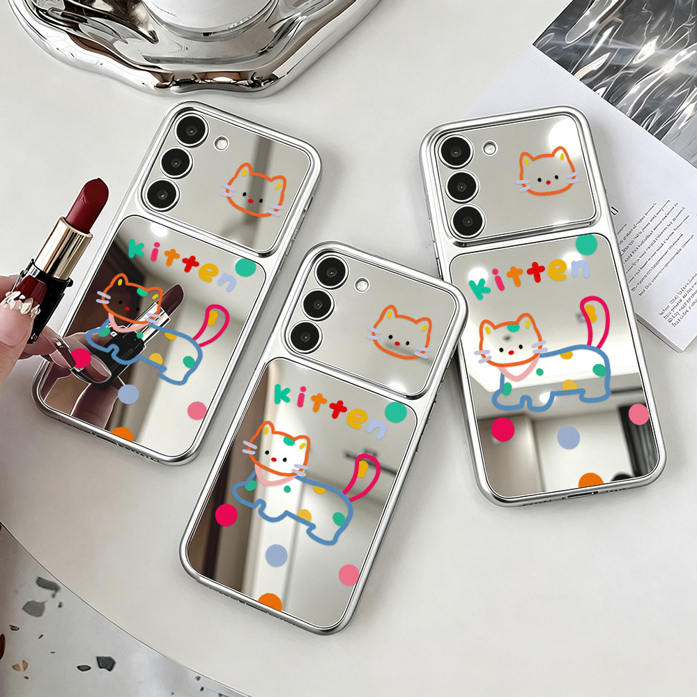 Niedliche Katzen-Spiegelhülle  – Phone Cases Galaxy A16 5G Bewertung und Preis