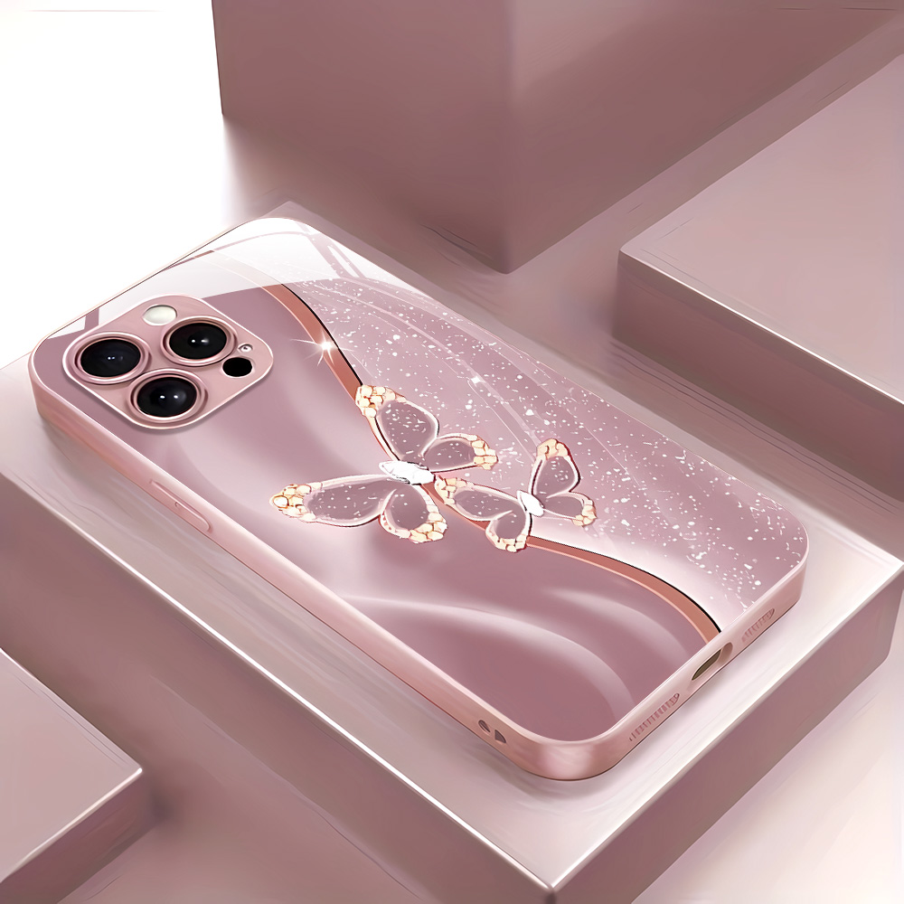 Rosa Schmetterling Gehärtetes  – Phone Cases Galaxy A16 5G Bewertung und Preis