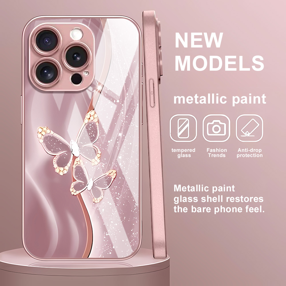 Rosa Schmetterling Gehärtetes  – Phone Cases Galaxy A16 5G Bewertung und Preis