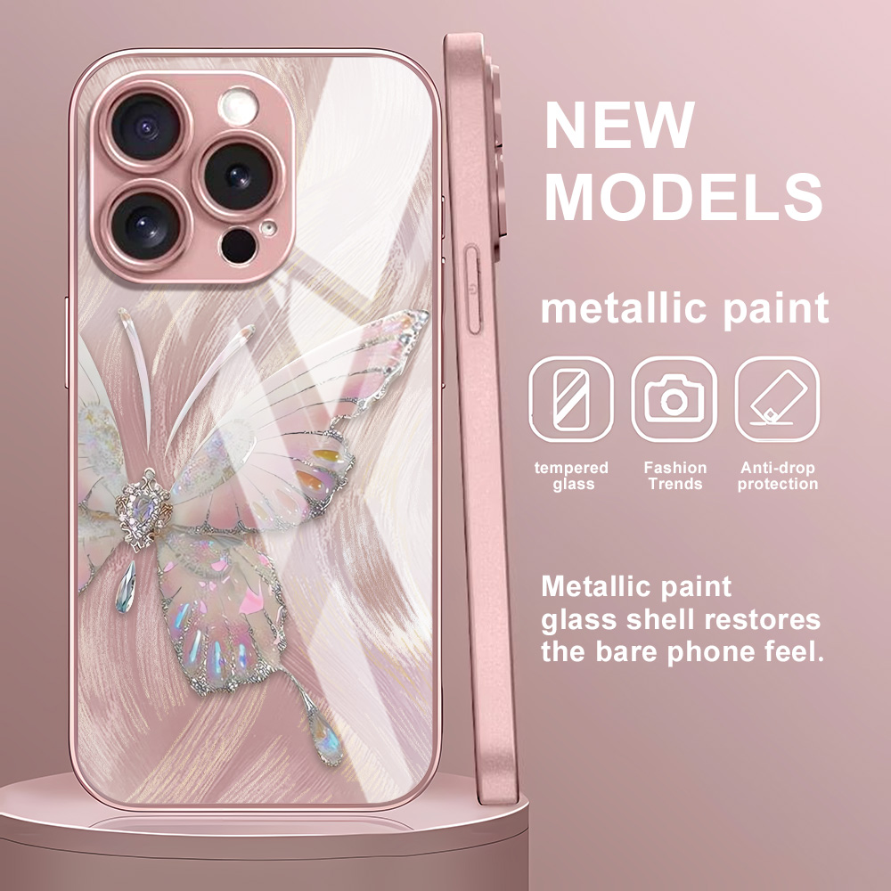 Rosa Schmetterling Gehärtetes  – Phone Cases Galaxy A16 5G Bewertung und Preis
