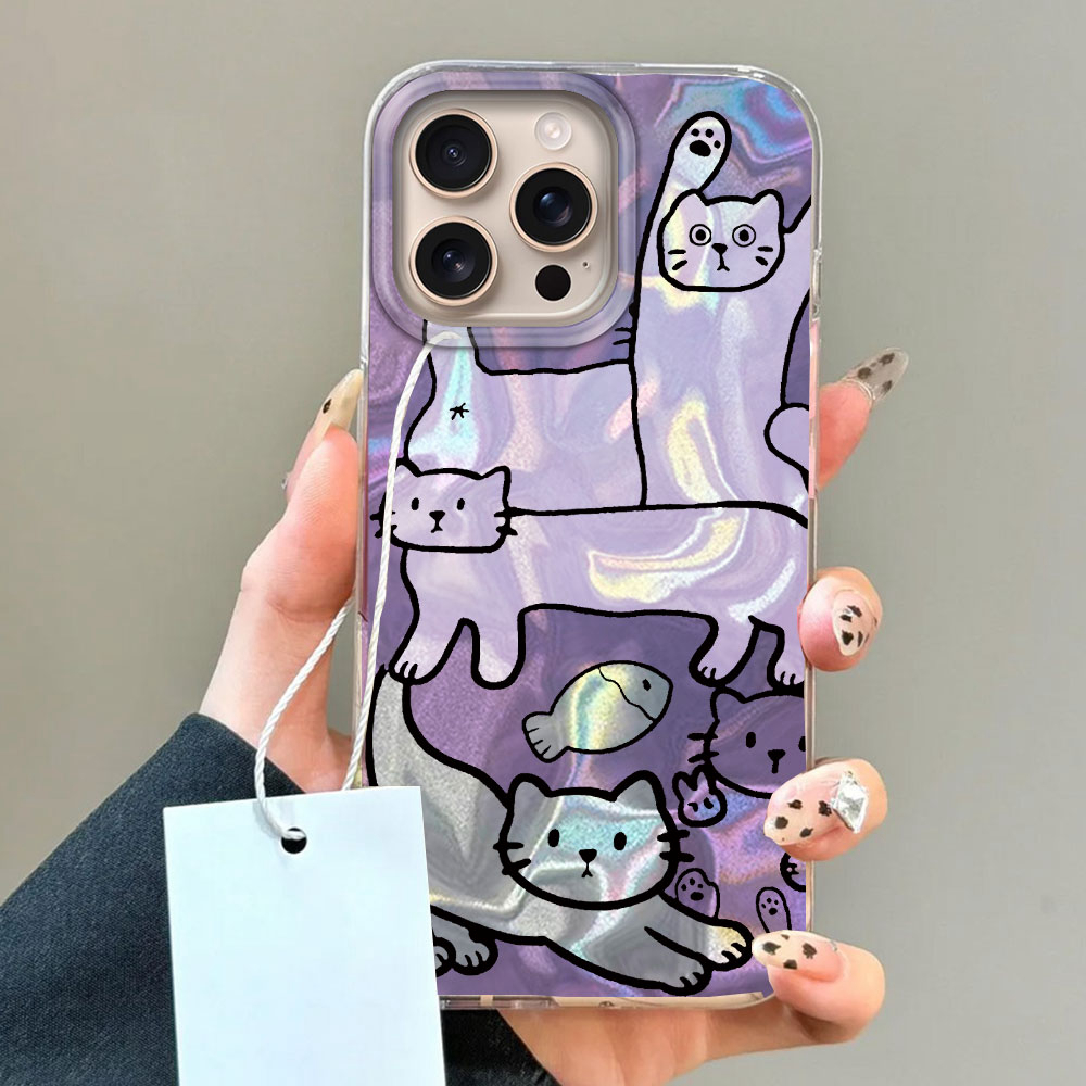 Lila Linien Katzenfisch Wasser – Phone Cases Xr Iphone Bewertung und Preis