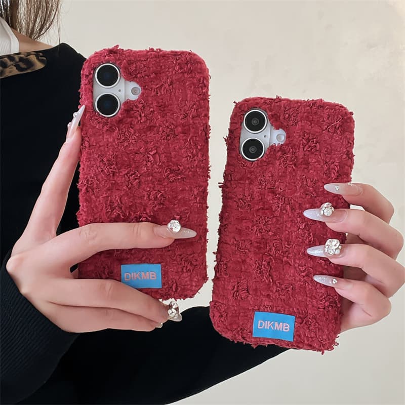 Angora-rote, flauschige Handyh – Phone Cases For Iphone 16 Bewertung und Preis